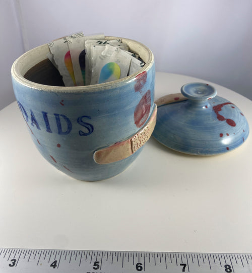 #104 Bandaid Jar w/ Splatter