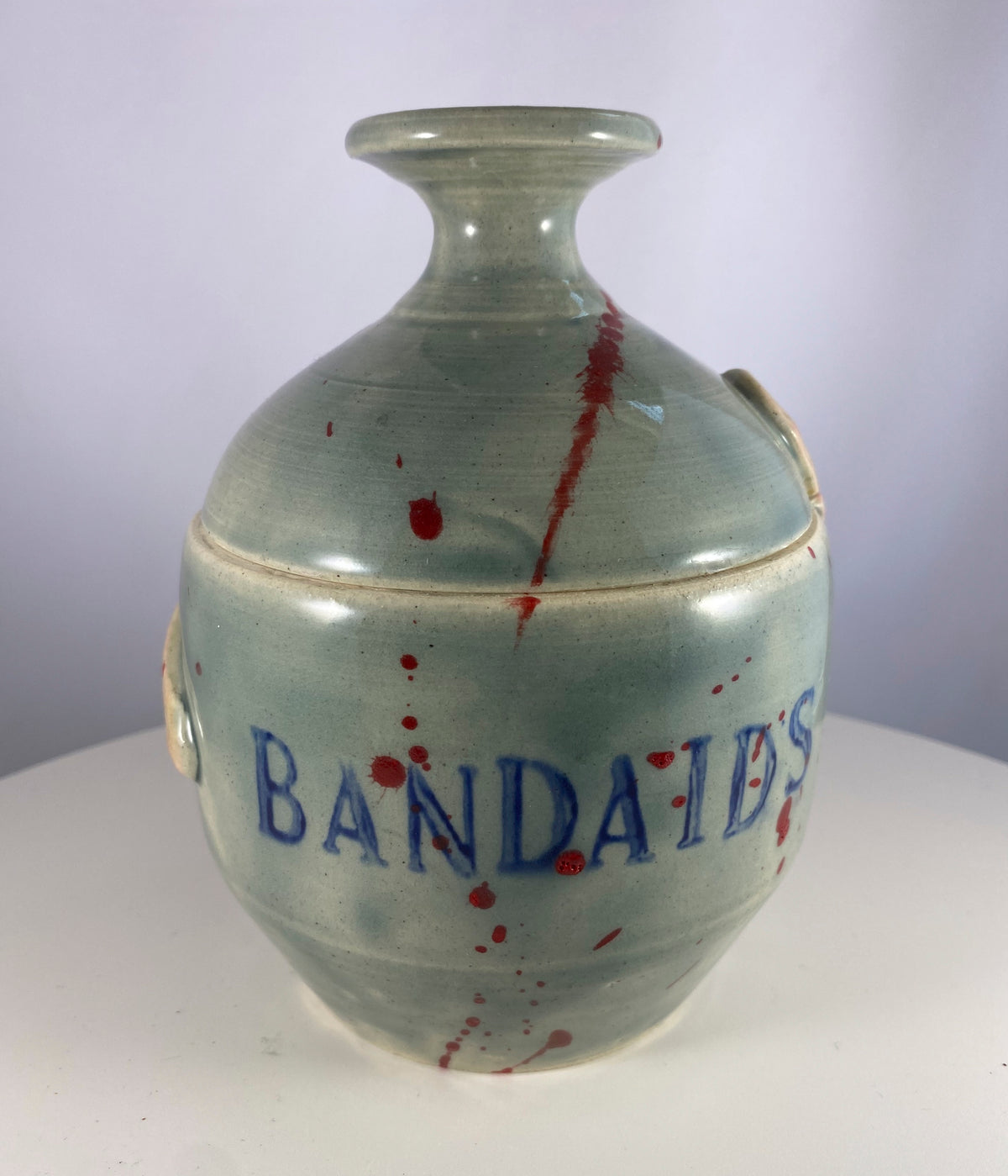 #105 Bandaid Jar w/ Splatter