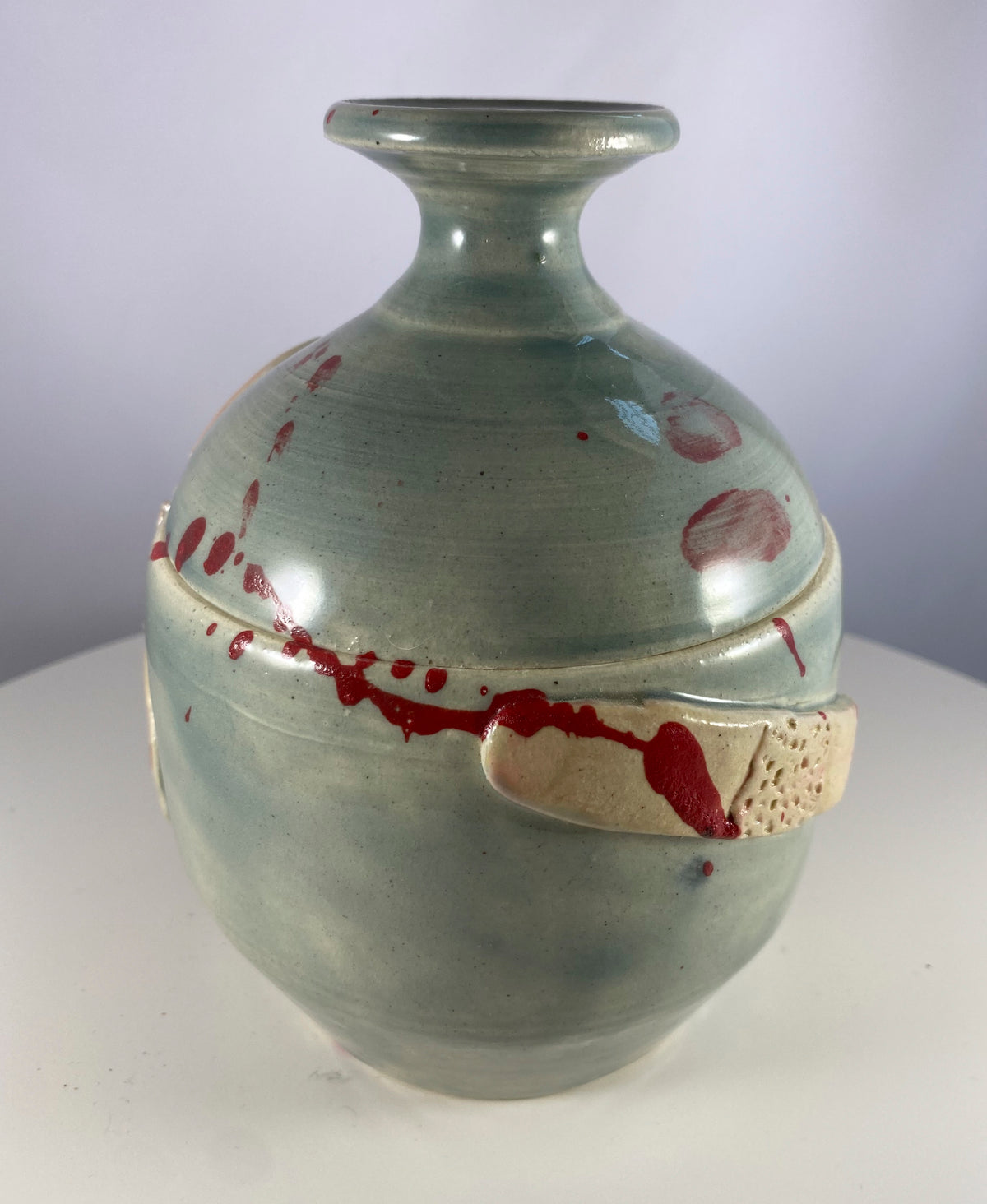 #105 Bandaid Jar w/ Splatter