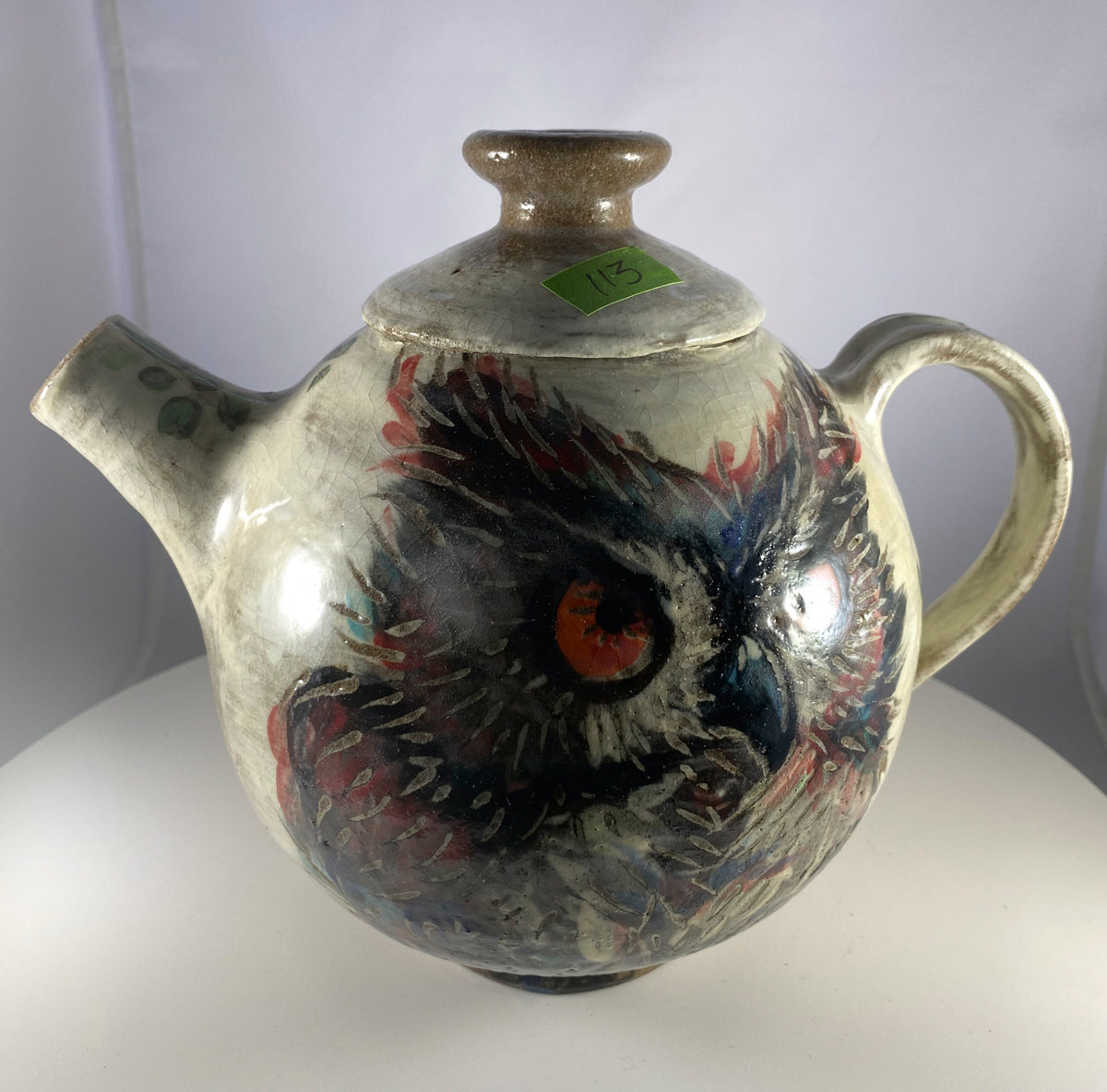 #113 Owl Teapot