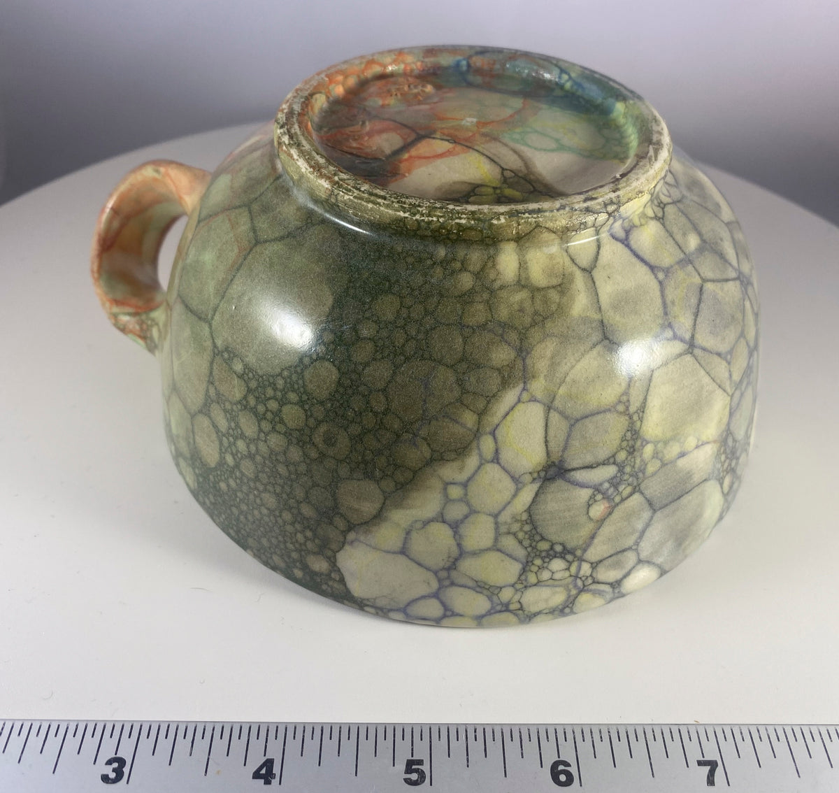#136 Medium White Bowl w/ Handle
