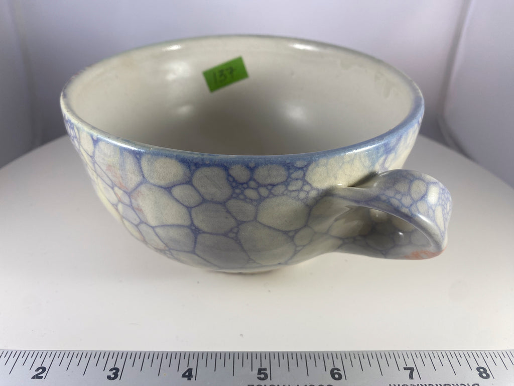 #137 Medium White Bowl w/ Handle