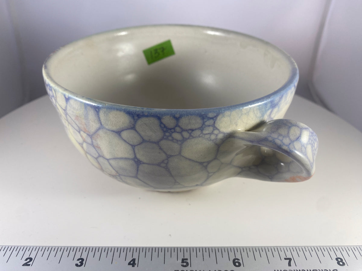 #137 Medium White Bowl w/ Handle
