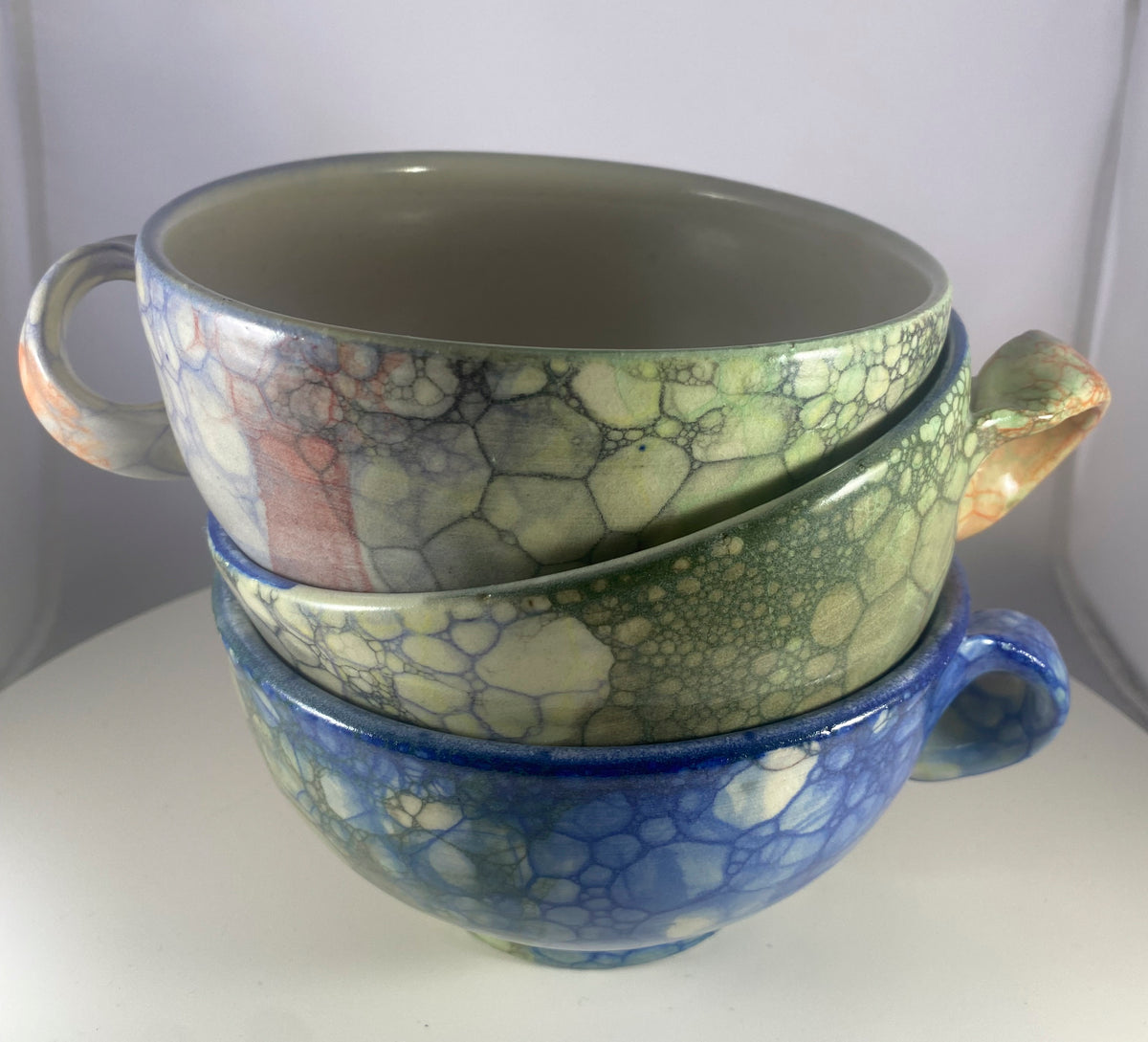 #138 Medium White Bowl w/ Handle
