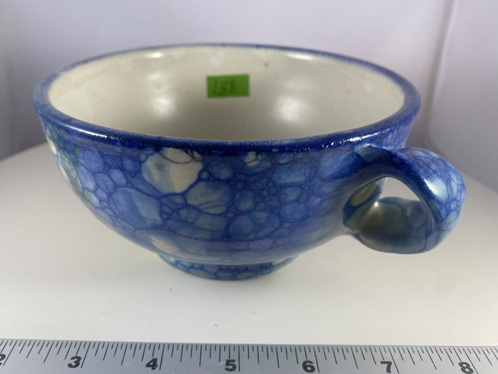 #138 Medium White Bowl w/ Handle
