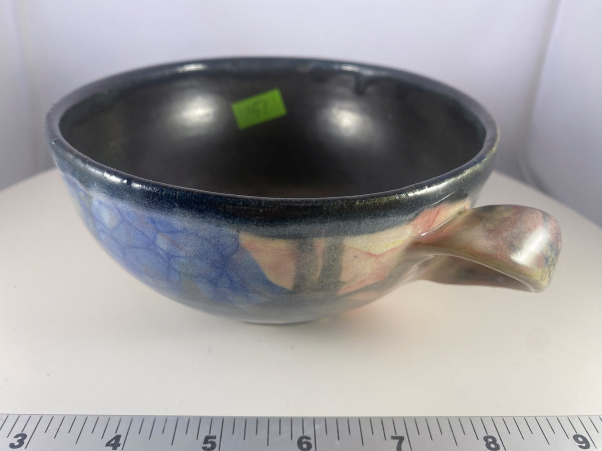 #151 Medium Black Bowl w/ Handle