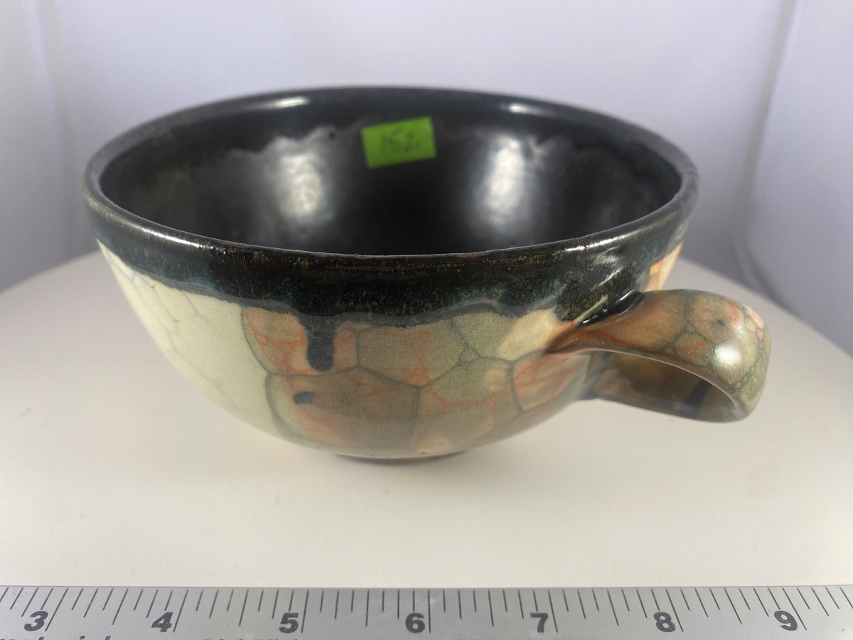 #152 Medium Black Bowl w/ Handle