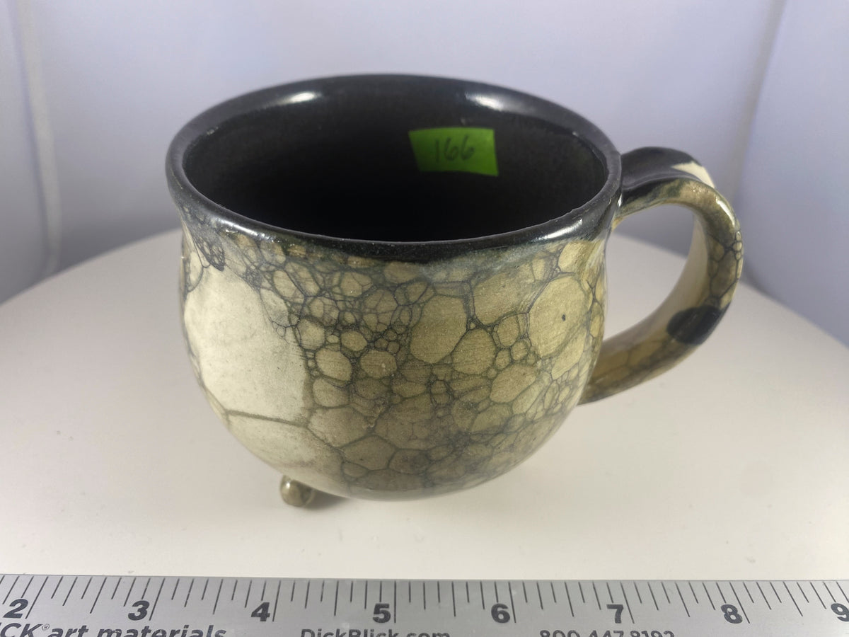 #166 Large Black Cauldron Mug