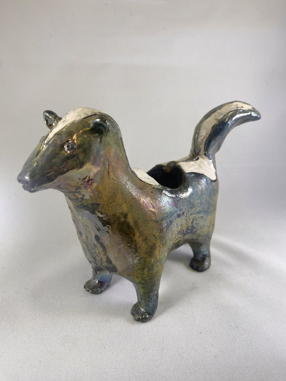 Metallic Raku Skunk
